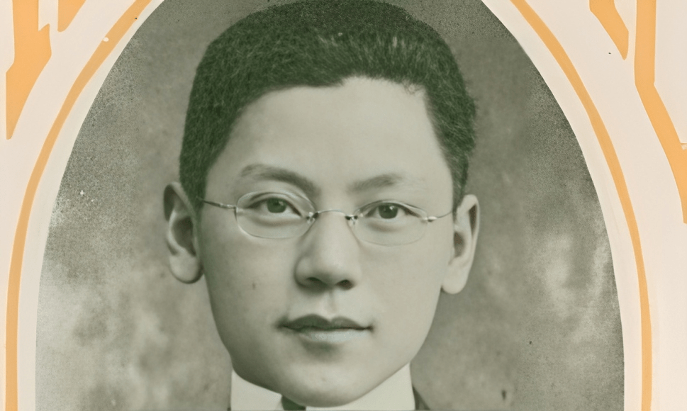 Chunjen Constant Chen poses for a headshot in 1918.