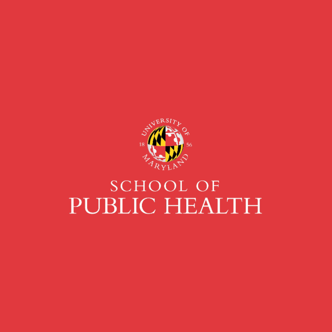 School of Public Health official logo with a red background.
